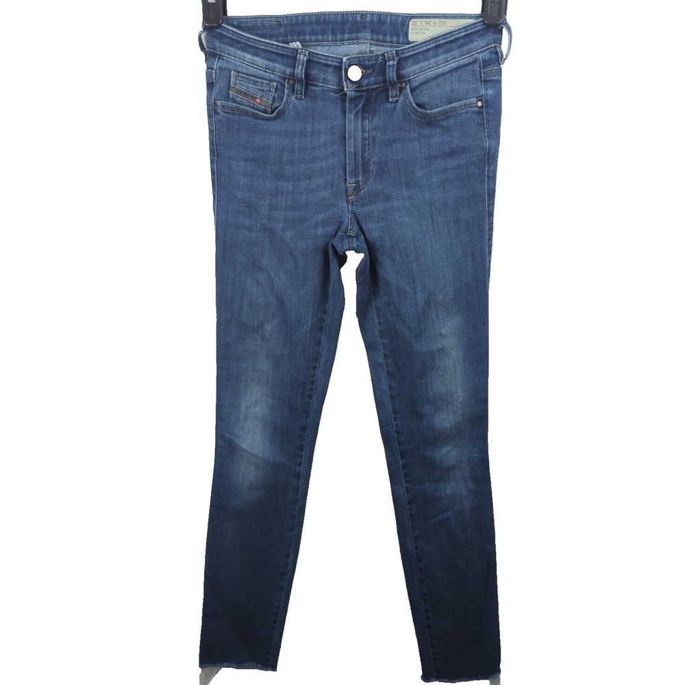 Diesel Doris Jeans Womens 26x32 Super‎ Slim Skinny Blue Denim Made In Italy